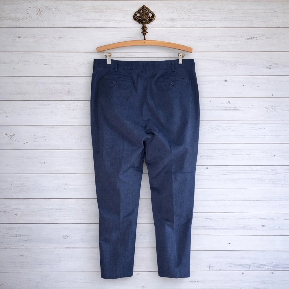 Lands’ End gray traditional fit stretch trousers pants 38